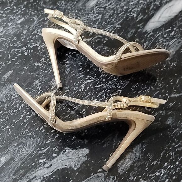 BRAND NEW BEBE STRAPPY HIGH HEEL STILETTOS RHINESTONES STRAP SANDAL - Picture 14 of 14